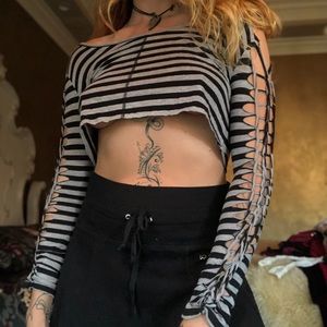 Sexy Handmade Cut Out Weaved Top